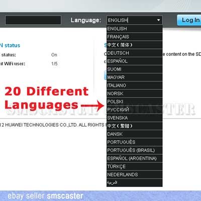 HUAWEI E587u 2 Multi Languages Web Admin