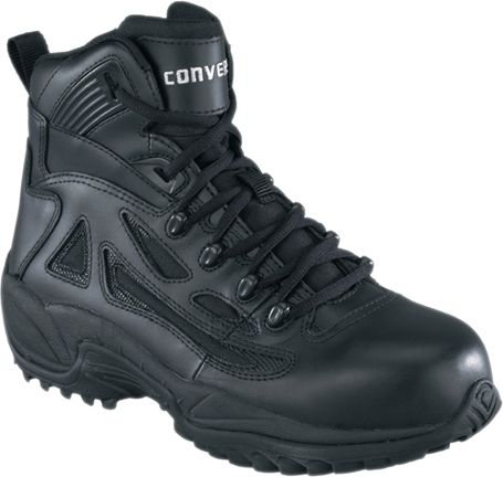 Converse C864 EH Black Stealth 6 Boot Comp Toe Side Zip Shoes