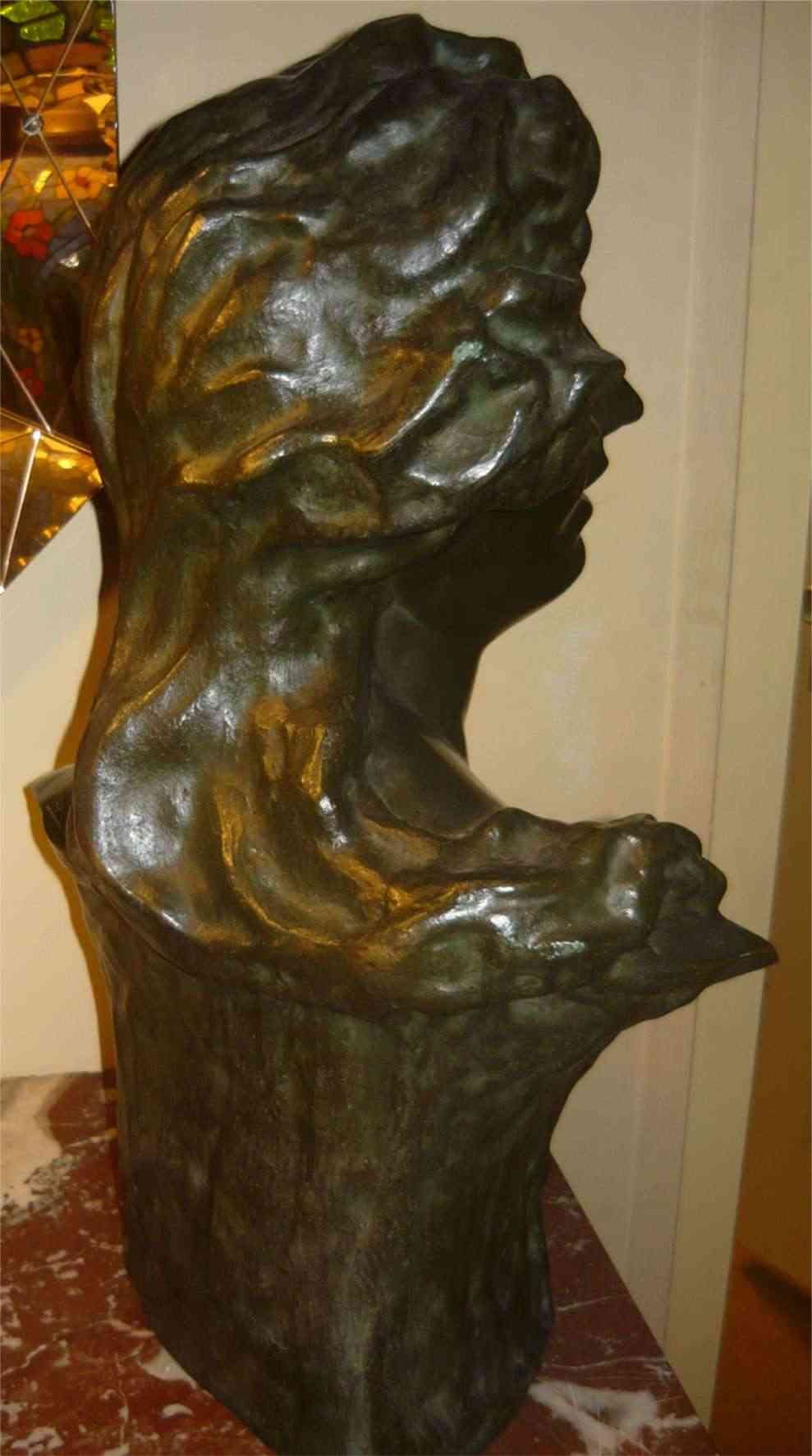 Bronze Woman Lady Sculpture by Van Loon c1930 NoRes