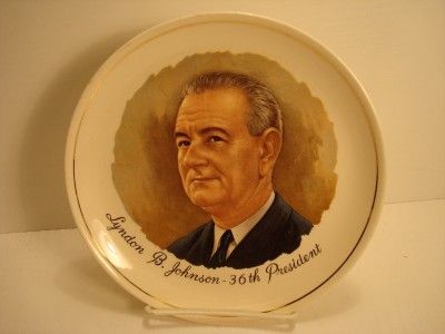 Lyndon Johnson 36th President Porcelain Collector Plate