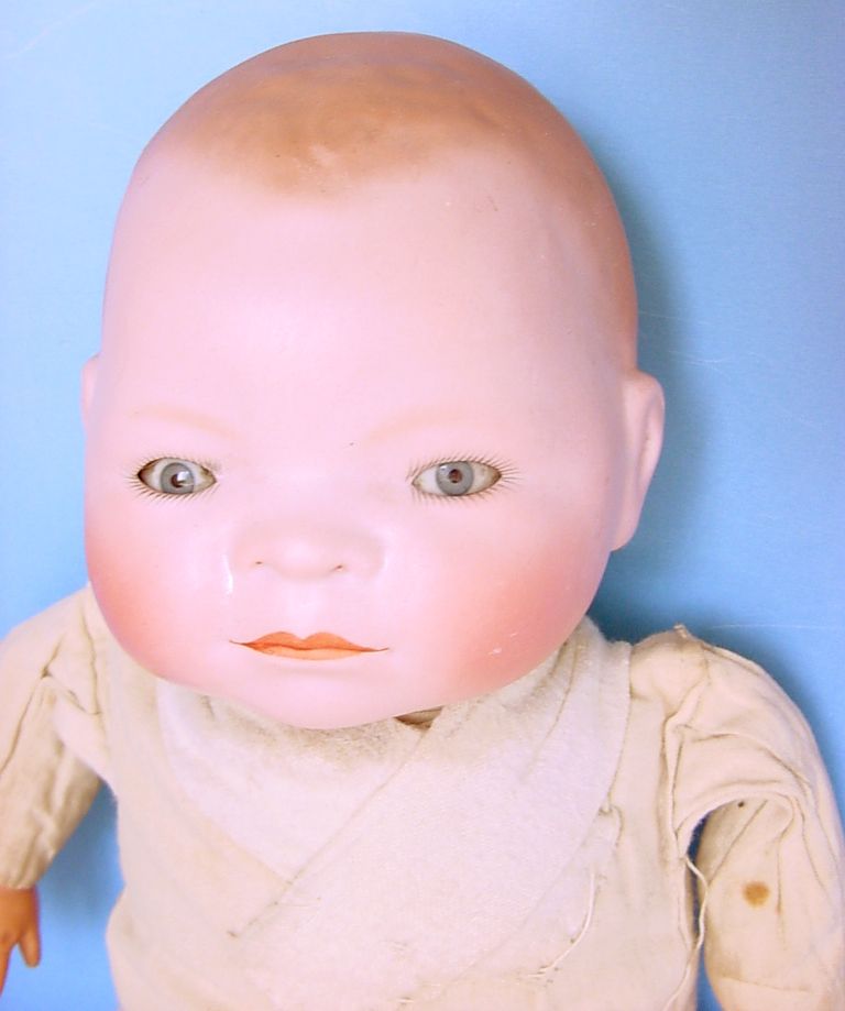 1900s Grace Putman 14” Bye Lo Baby Bisque Head Doll Germany