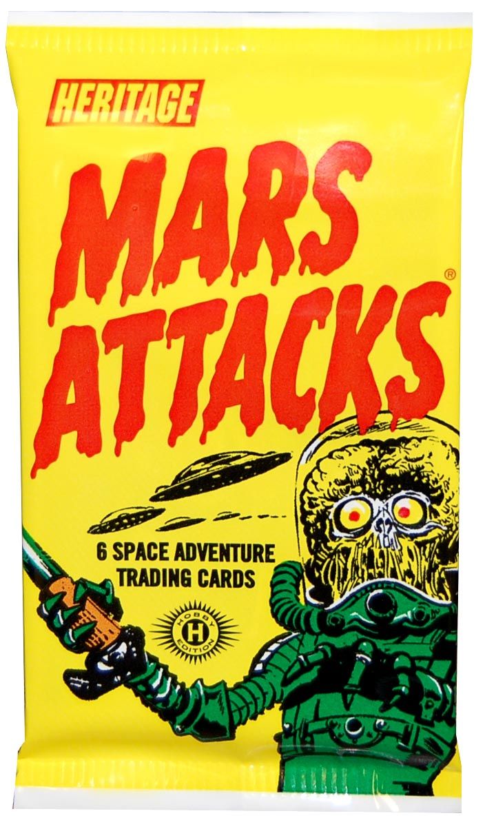 Mars Attacks Space Adventure Cards 1 Pack of Cards New