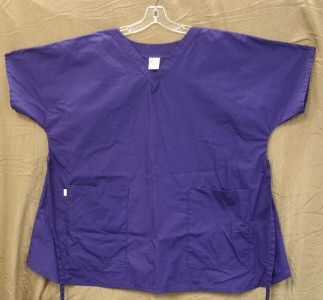 Grape Purple Maternity Sassy Scrub Top Size XL Comfy