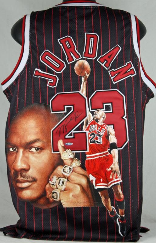 Bulls Michael Jordan Signed Hand Painted Jersey UDA