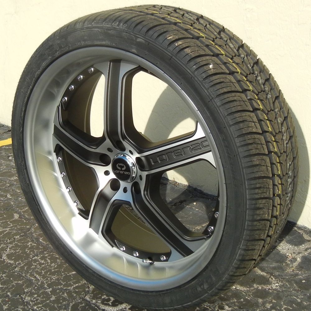 22 Black Lorenzo WL21 Wheels Rims Nexen HP Tires Magnum Charger