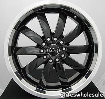 18x8 5 Black Wheels Rims adr Propulsion 5x112 Audi A4