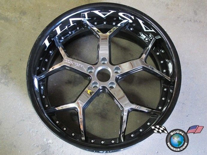 One asanti AF164 22x10 5x112 0mm Black Chrome 3 Piece Wheel Rim