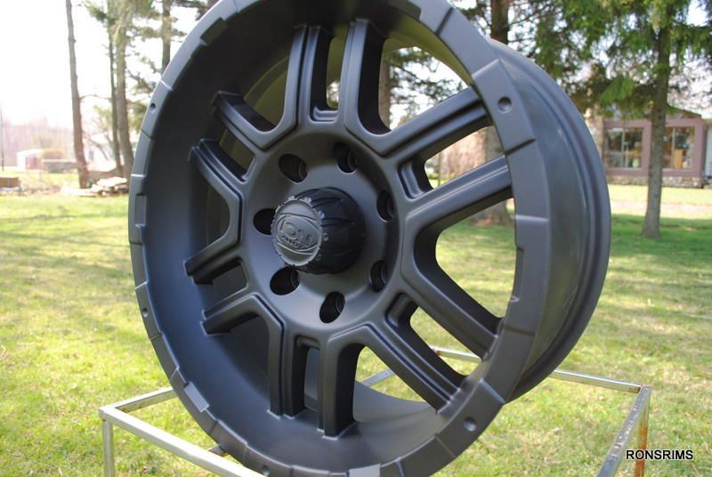Ford F150 250 7 Lug Bolt Wheels 7 on 150 mm ion 179 Matte Black