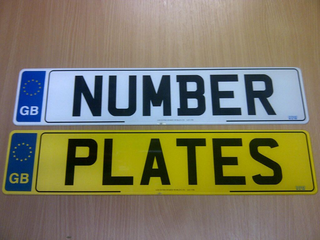PAIR of GB Euro Number Plates MOT Compliant Road Legal