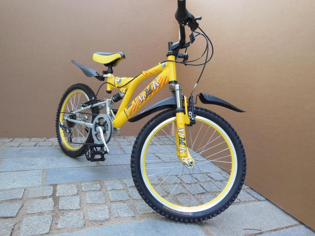 20 Zoll Mountainbike Kinderfahrrad vollgefedert gelb orange