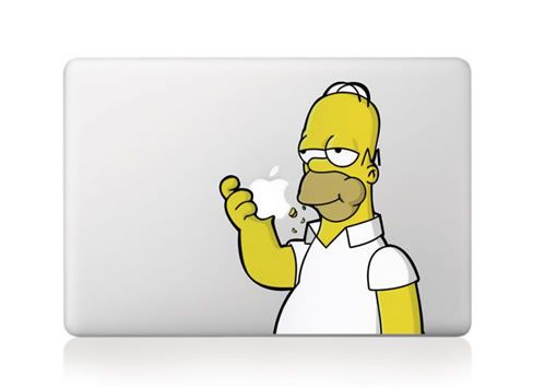 Homer Simpson Eating Apple Macbook Air/Pro 13 Vinyl Sticker Skin