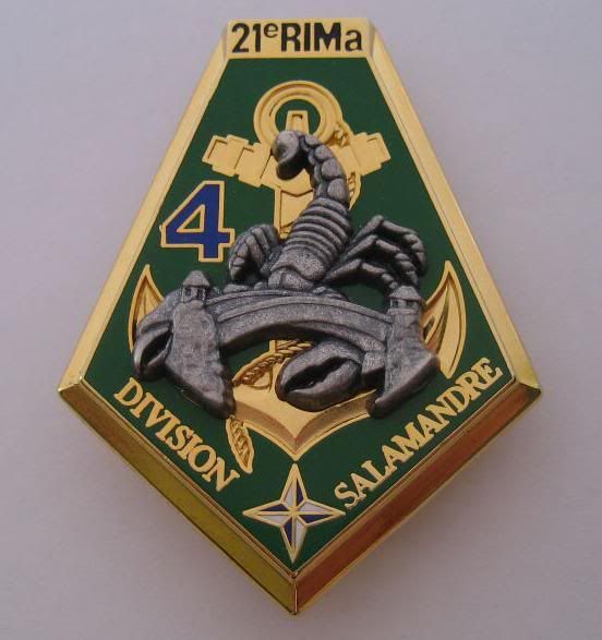 INSIGNE DIVISION SALAMANDRE   4° COMPAGNIE DU 21e RIMa