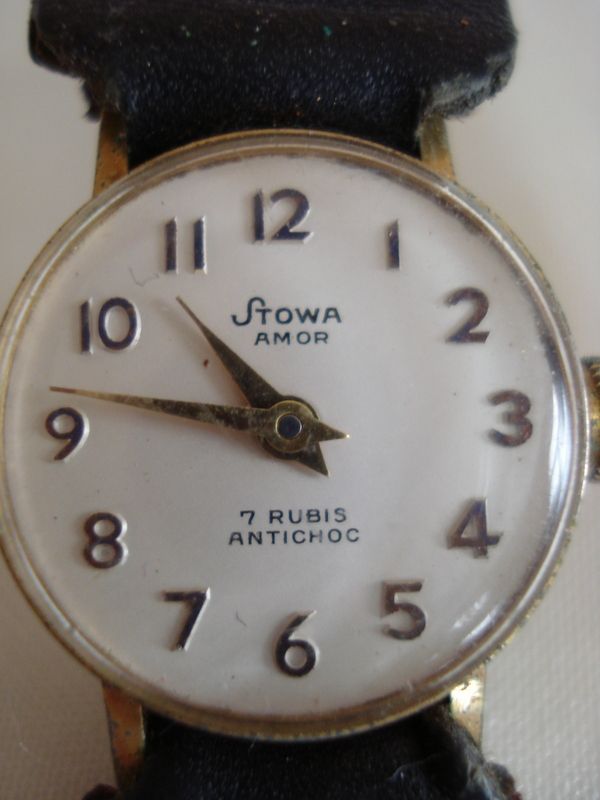 Uhr   alte STOWA AMOR   7 Rubis Armbanduhr   schönes Ziffernblatt