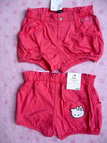 Hello Kitty Shorts H&M rosa Gr. 110 116 128 Neu