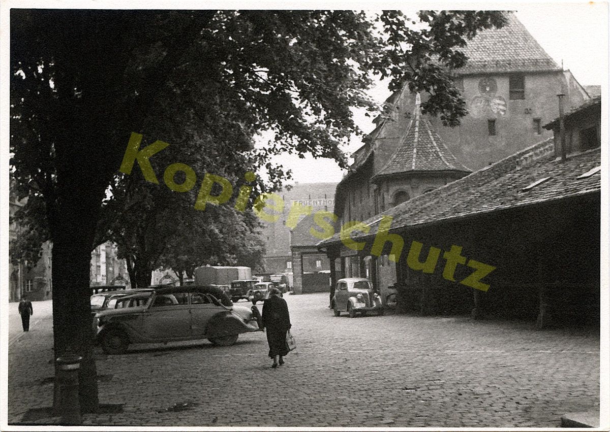 orig Foto Alt Nürnberg Autos Hopfenmarkt Fruchthof 1937