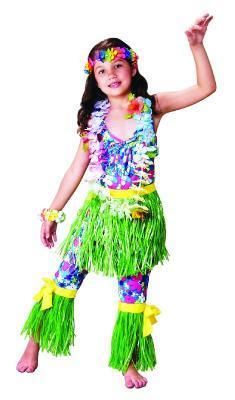 Kinderkostüm Hawaii Kinder Kostüm Hula Mädchen 134  140