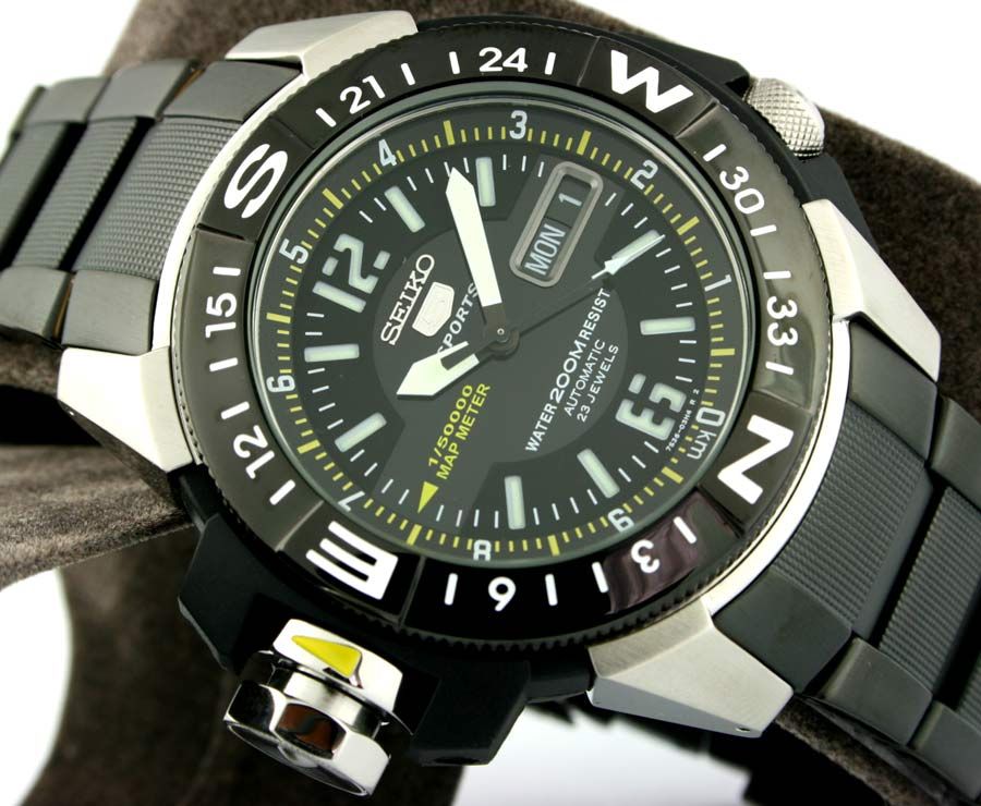 Seiko Men Gun Metal Atlas Automatic Diver Watch 200m Skz231 skz231k1