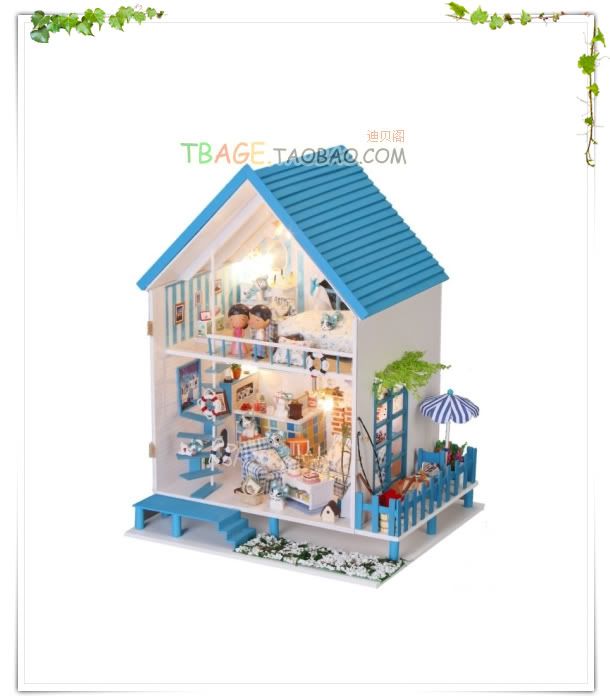 Puppenhaus Dollhouse Miniatur Romantic Aegean Sea DIY Spielzeug