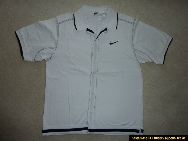 NIKE Tennis Polo Shirt US Size M Full Buttom Andre Agassi 1996 Miami