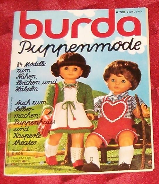 Burda  PUPPENMODE 84 Modelle E 508 SH 28/80 Puppenhaus, Barbie