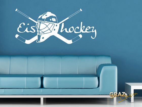 Wandtattoo Wandaufkleber Eishockey Sportart Sport Jugendzimmer