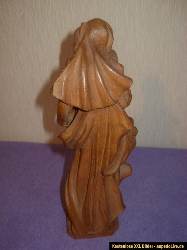 Maria mit Kind schöne alte Holzfigure Skulpture Figure aus Holz 25