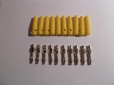 Bananenstecker Laborstecker 4 mm gelb, 10 Stück