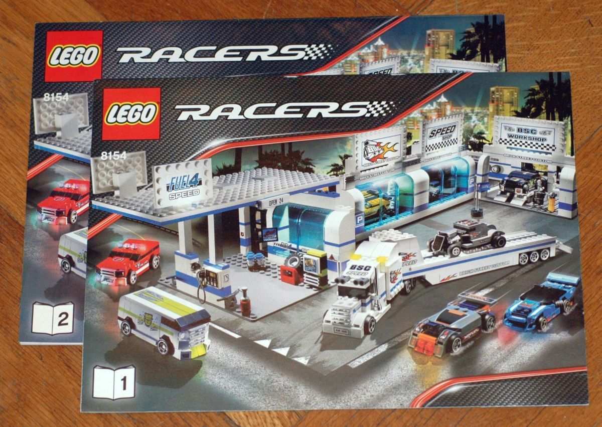 LEGO 8154 Racers BAUPLAN Brick Street Customs Bauanleitung Hefte @ NEU