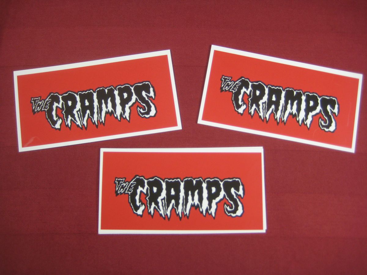 The CRAMPS Vinyl Decals stickers lot x 2 Punk Rock