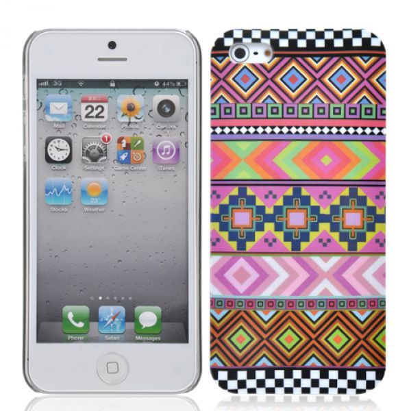 iPhone 5 5G Hard Case Azteken Design Hülle Schale Cover Tasche Schutz